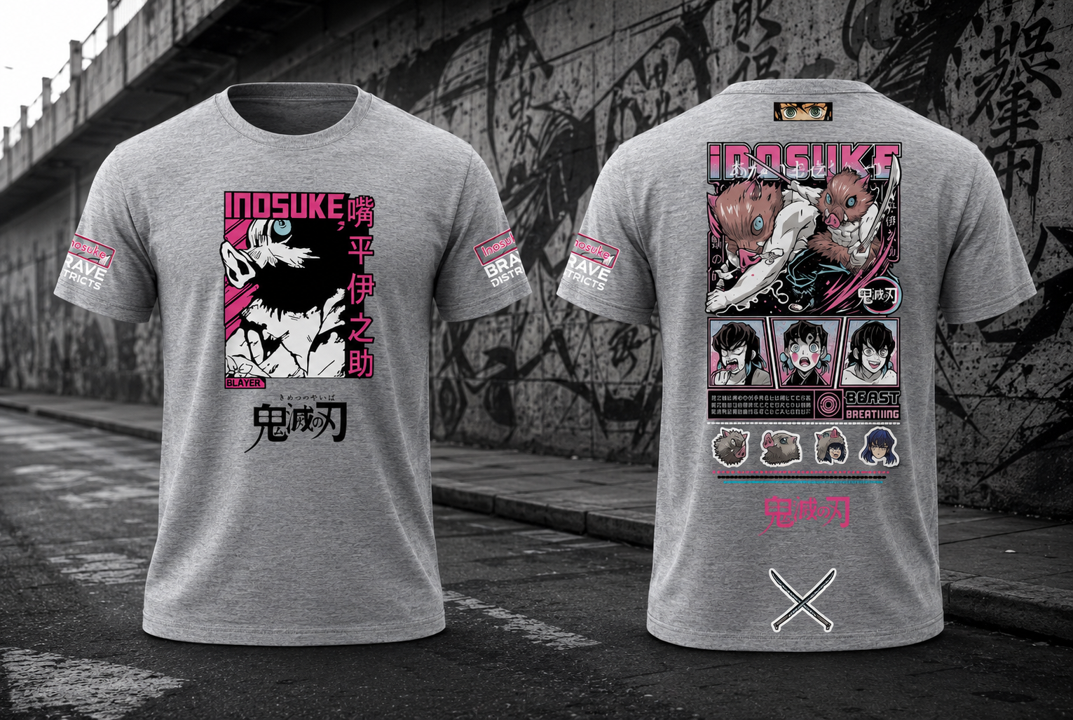¡Desata la fiera dentro! Polera INOSUKE — Edición Brave Districts